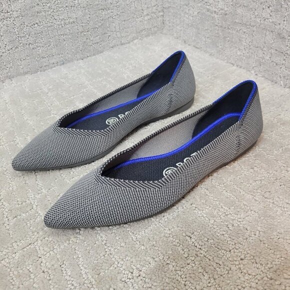 Rothy’s The Point Women's Size 7 US Cloud Gray Pointed Toe Slip On Flat Shoes - Picture 9 of 10